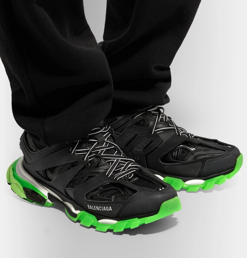 BALENCIAGA TRACK GLOW IN THE DARK BLACK GREEN
