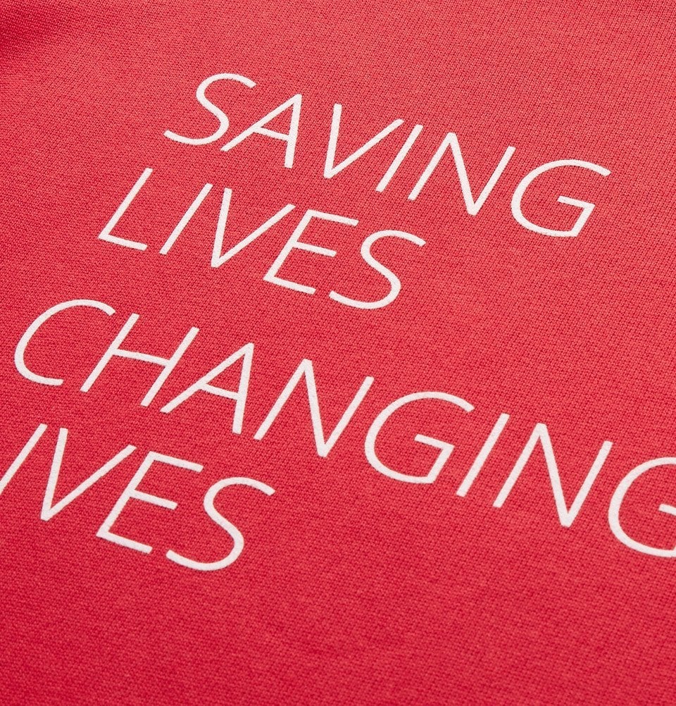 BALENCIAGA WFP WORLD FOOD PROGRAMME RED HOODIE