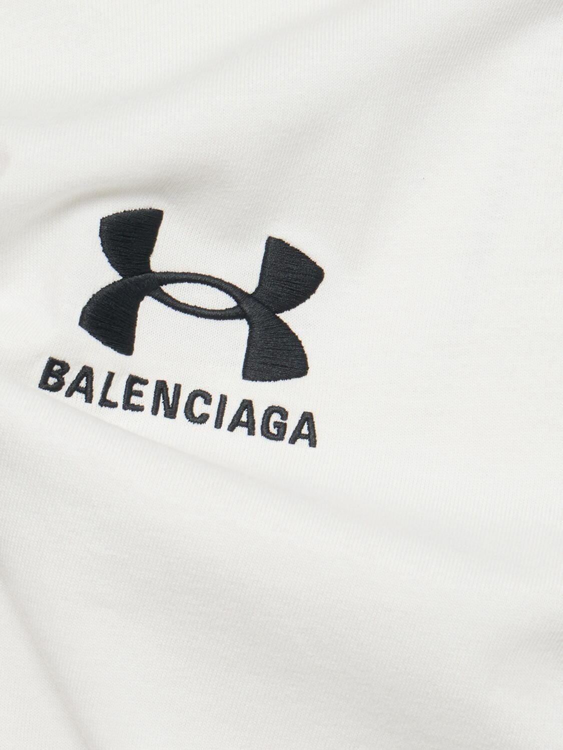 BALENCIAGA x UNDER ARMOUR EMBROIDERED WHITE T-SHIRT