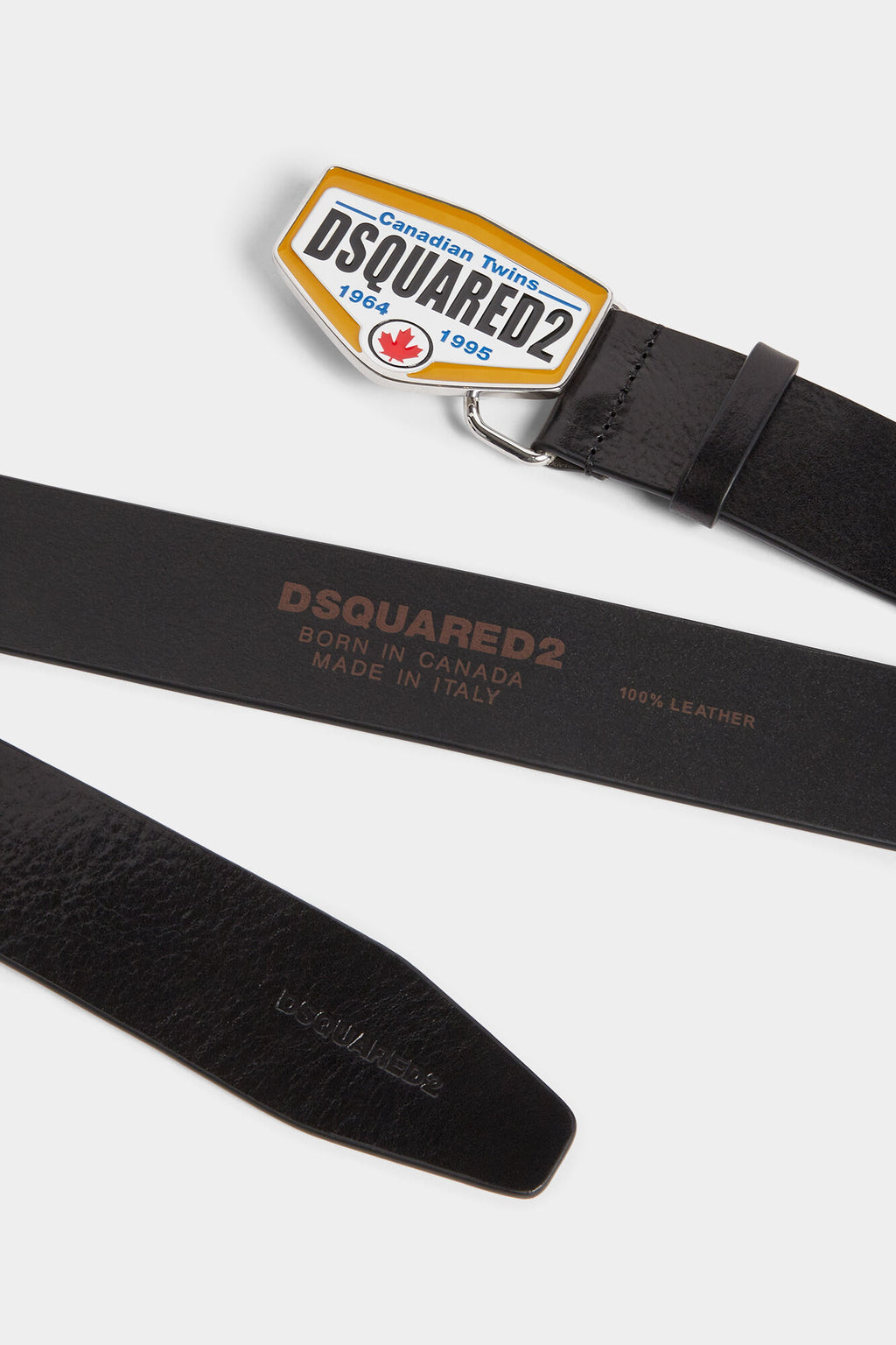 DSQUARED2 LOGO PLAQUE BELT BLACK — vista 4