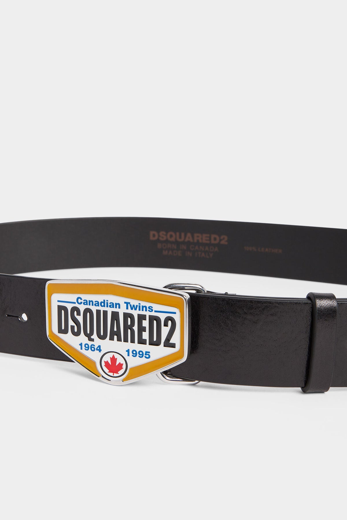 DSQUARED2 LOGO PLAQUE BELT BLACK — vista 3