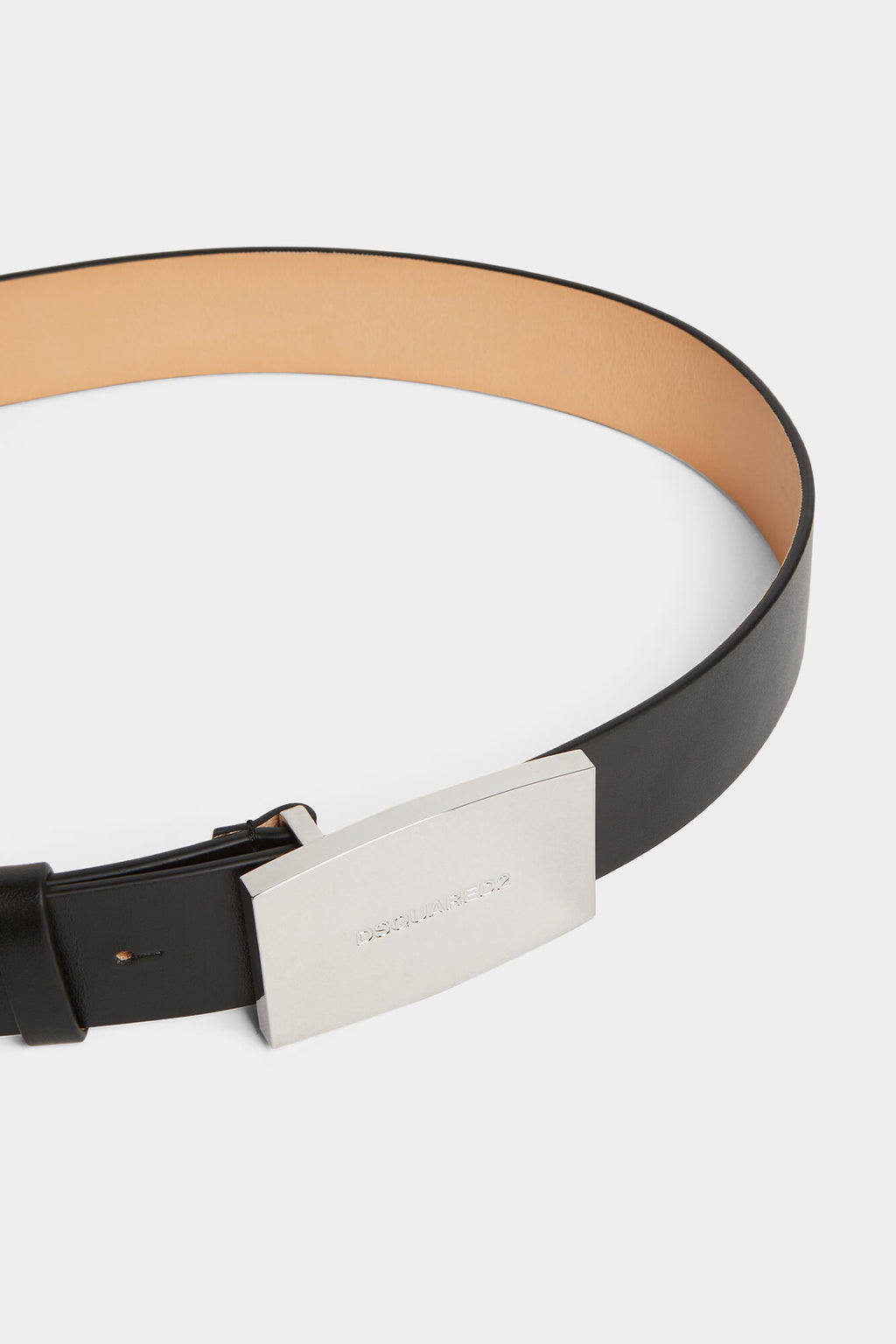 DSQUARED2 CITY NIGHTS PLAQUE BELT BLACK — vista 3