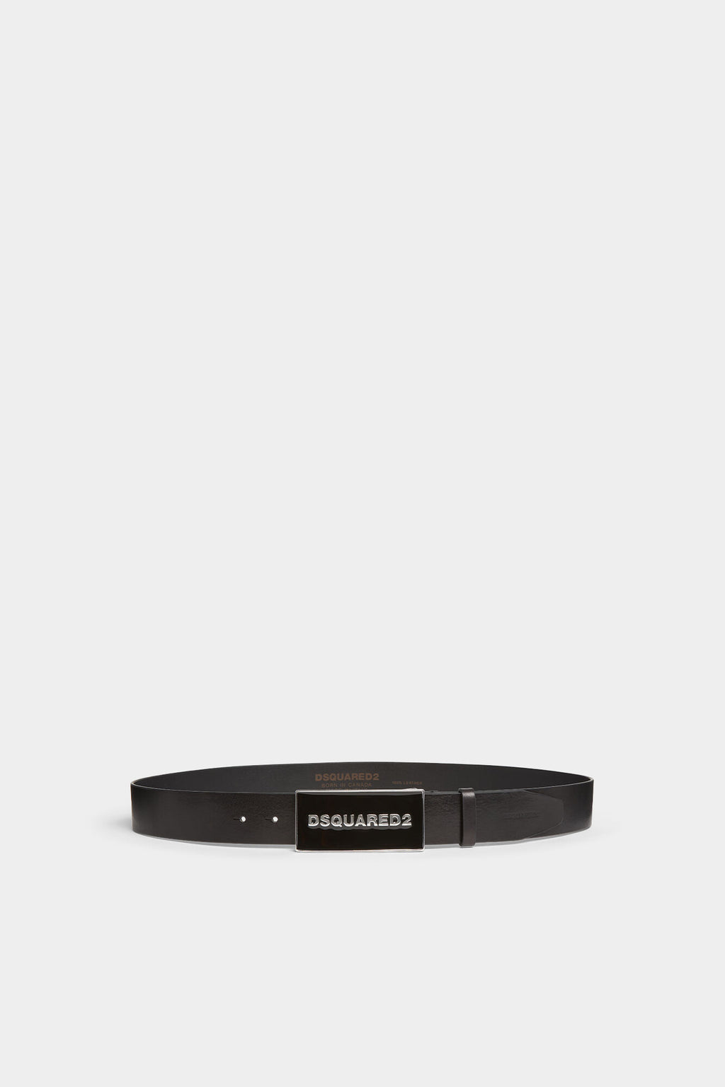 DSQUARED2 TONAL LOGO PLAQUE BELT BLACK — vista 2