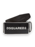 DSQUARED2 TONAL LOGO PLAQUE BELT BLACK