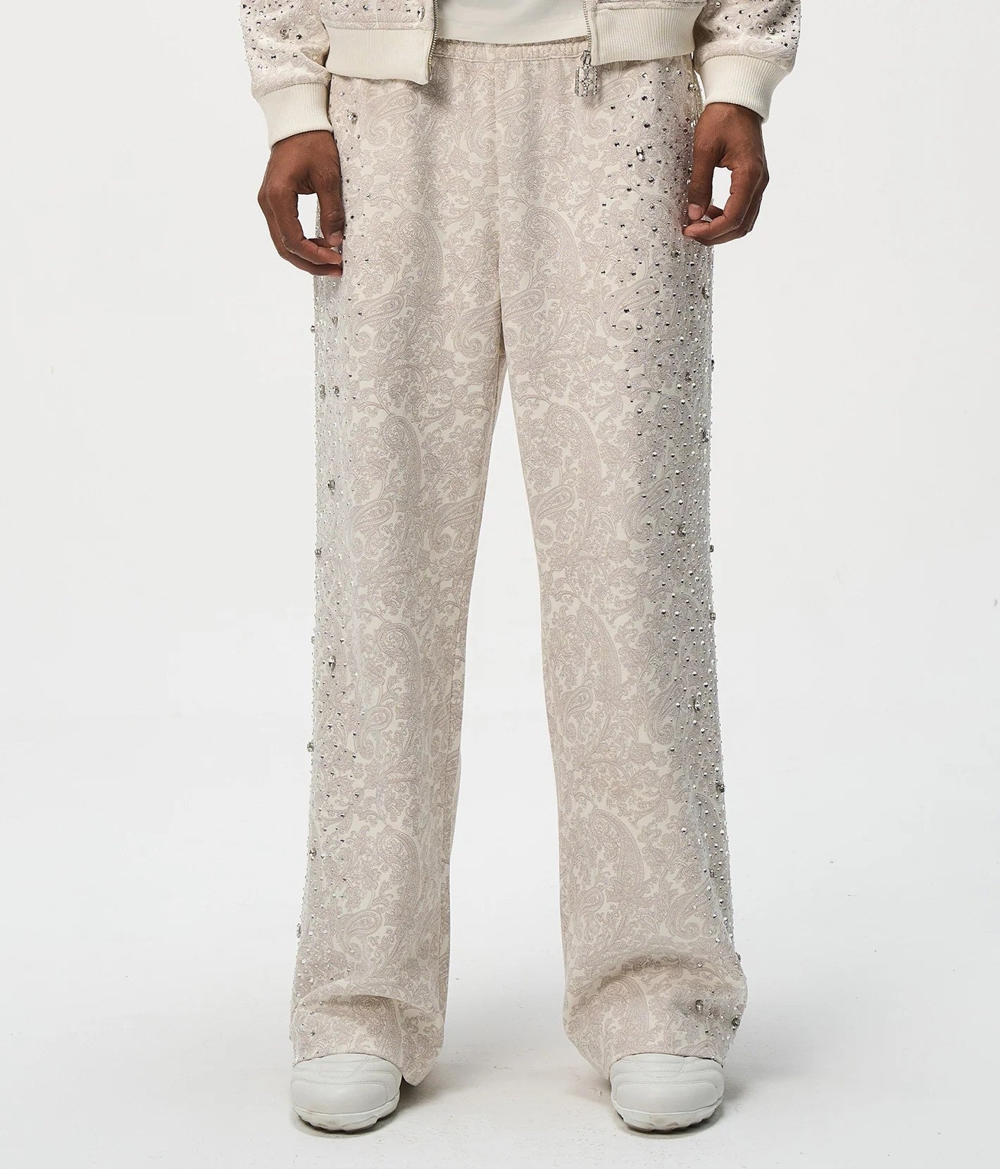 BIRTH OF ROYAL CHILD CASHEW BLOSSOM PEARL-EMBELLISHED SWEATPANTS