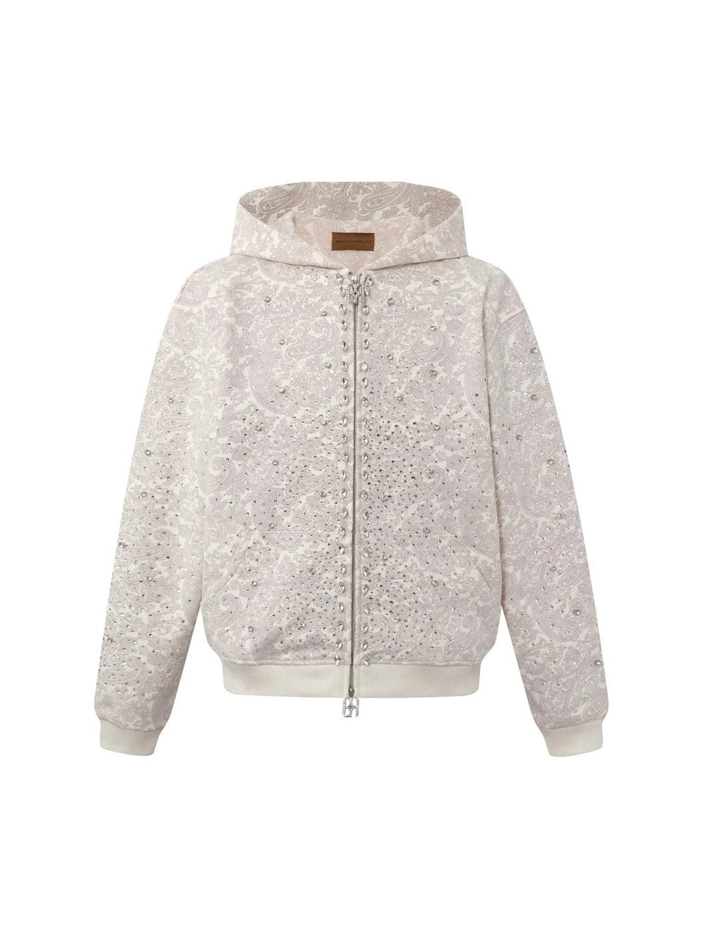 BIRTH OF ROYAL CHILD CASHEW BLOSSOM PEARL-EMBELLISHED ZIP UP HOODIE