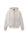 BIRTH OF ROYAL CHILD CASHEW BLOSSOM PEARL-EMBELLISHED ZIP UP HOODIE
