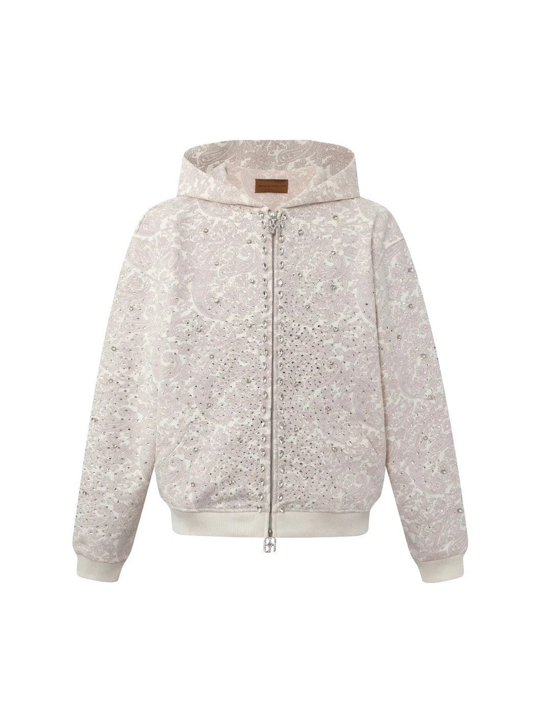 BIRTH OF ROYAL CHILD CASHEW BLOSSOM PEARL-EMBELLISHED ZIP UP HOODIE