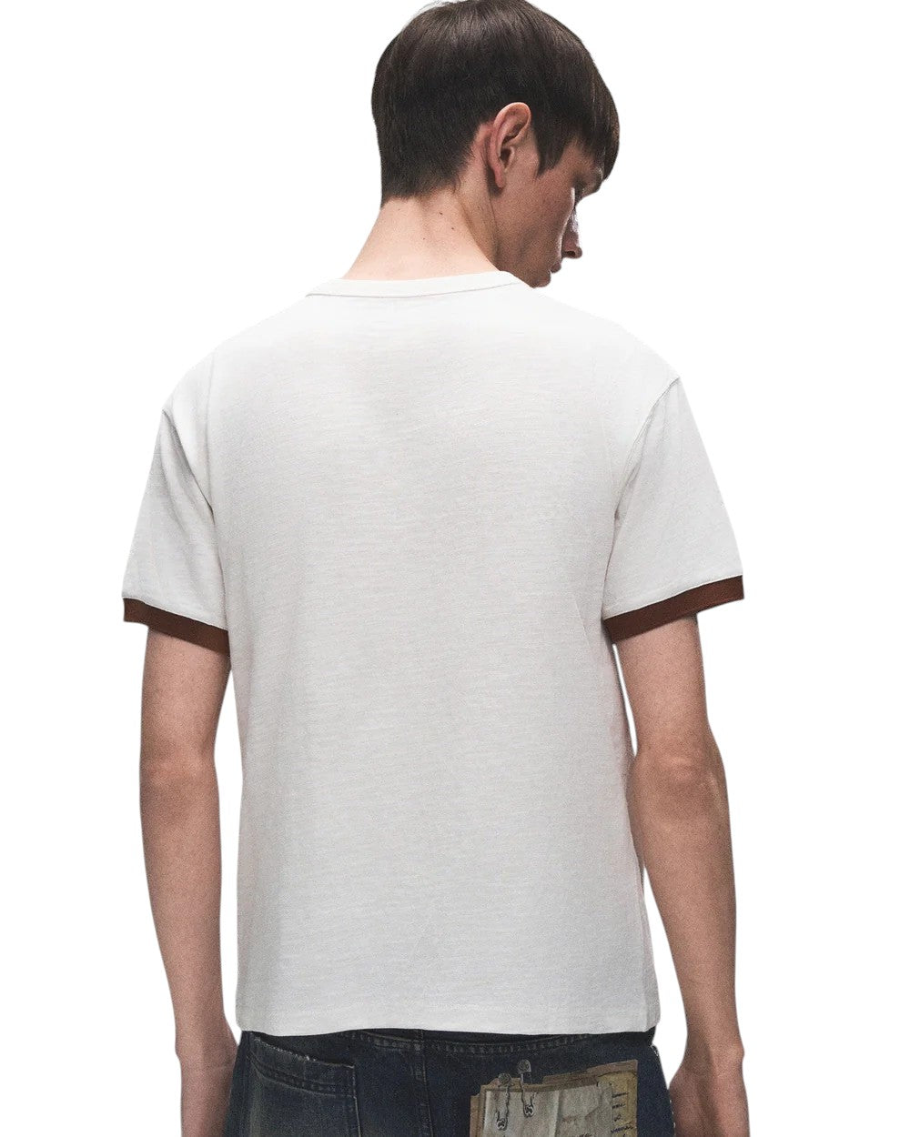 BIRTH OF ROYAL CHILD PEARL PATCHWORK T-SHIRT WHITE