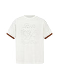 BIRTH OF ROYAL CHILD PEARL PATCHWORK T-SHIRT WHITE
