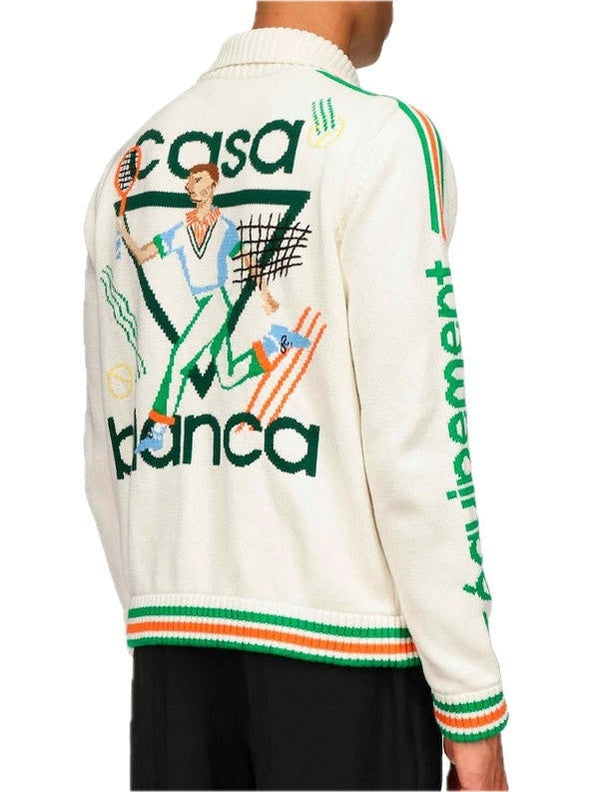 CASA BLANCA LE JEU INTARSIA KNIT JACKET CASABLANCA The Hype Company