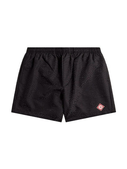 CASABLANCA BLACK MONOGRAM SWIMSHORT CASABLANCA The Hype Company