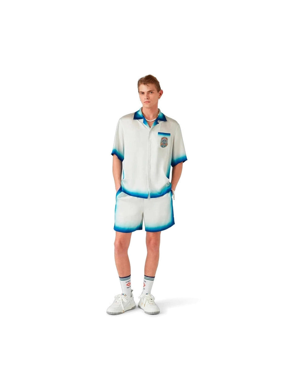 CASABLANCA CASA WAY SKATE DRAWSTRING SILK SHORT SLEEVE SHIRT CASABLANCA The Hype Company