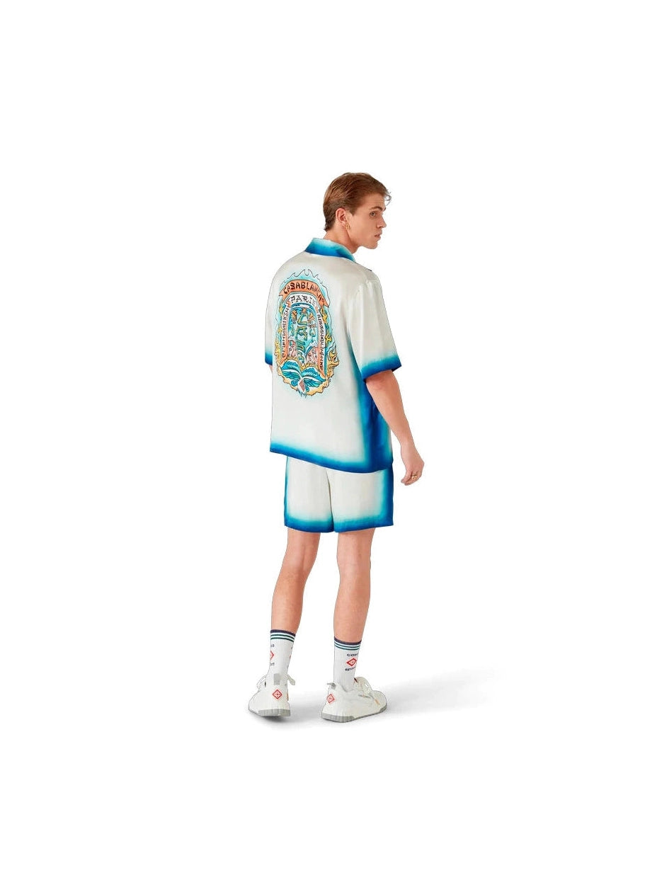 CASABLANCA CASA WAY SKATE DRAWSTRING SILK SHORT SLEEVE SHIRT CASABLANCA The Hype Company