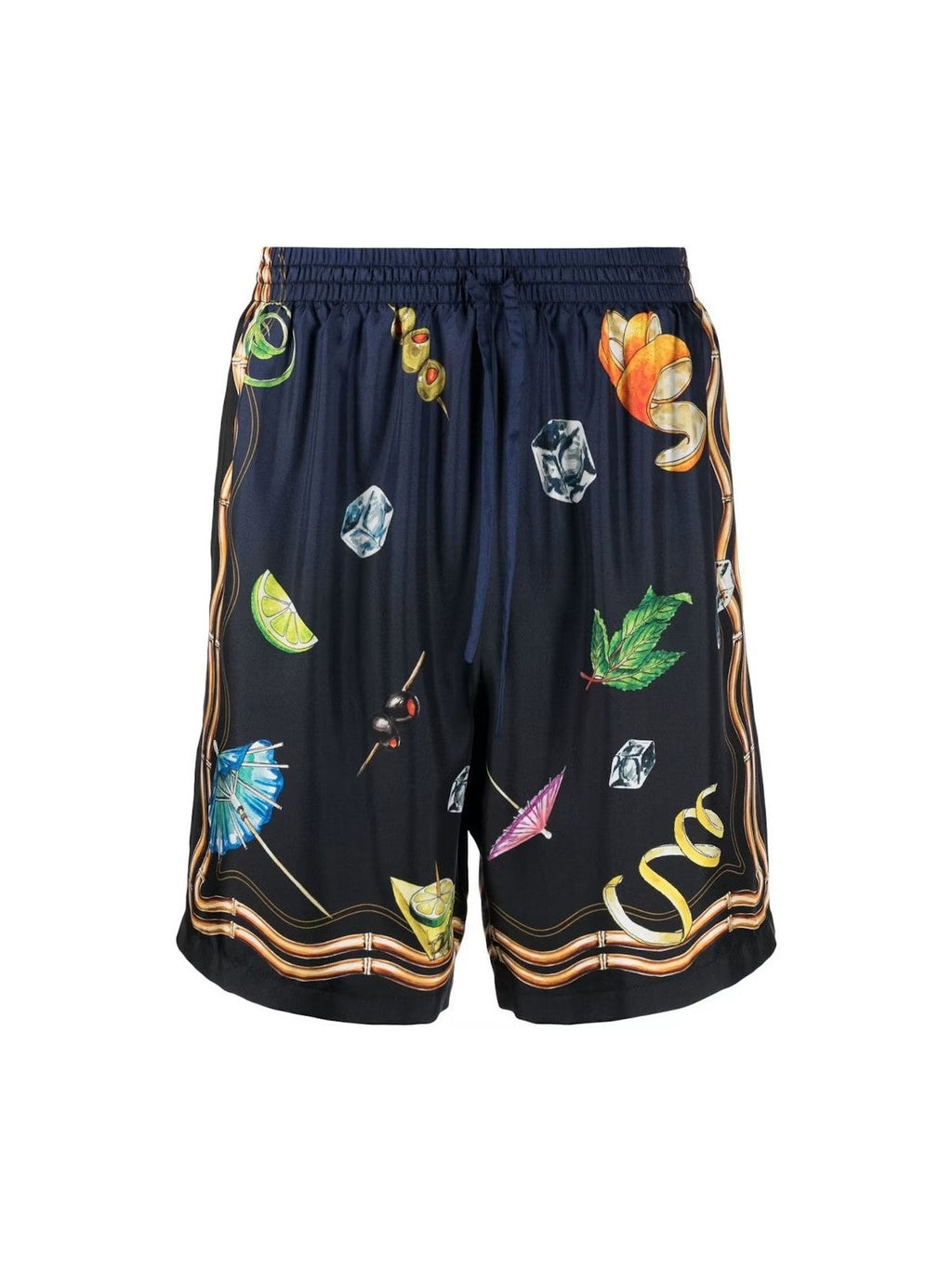 CASABLANCA CLUB SUNSET CUBAN SILK SHORTS BLUE