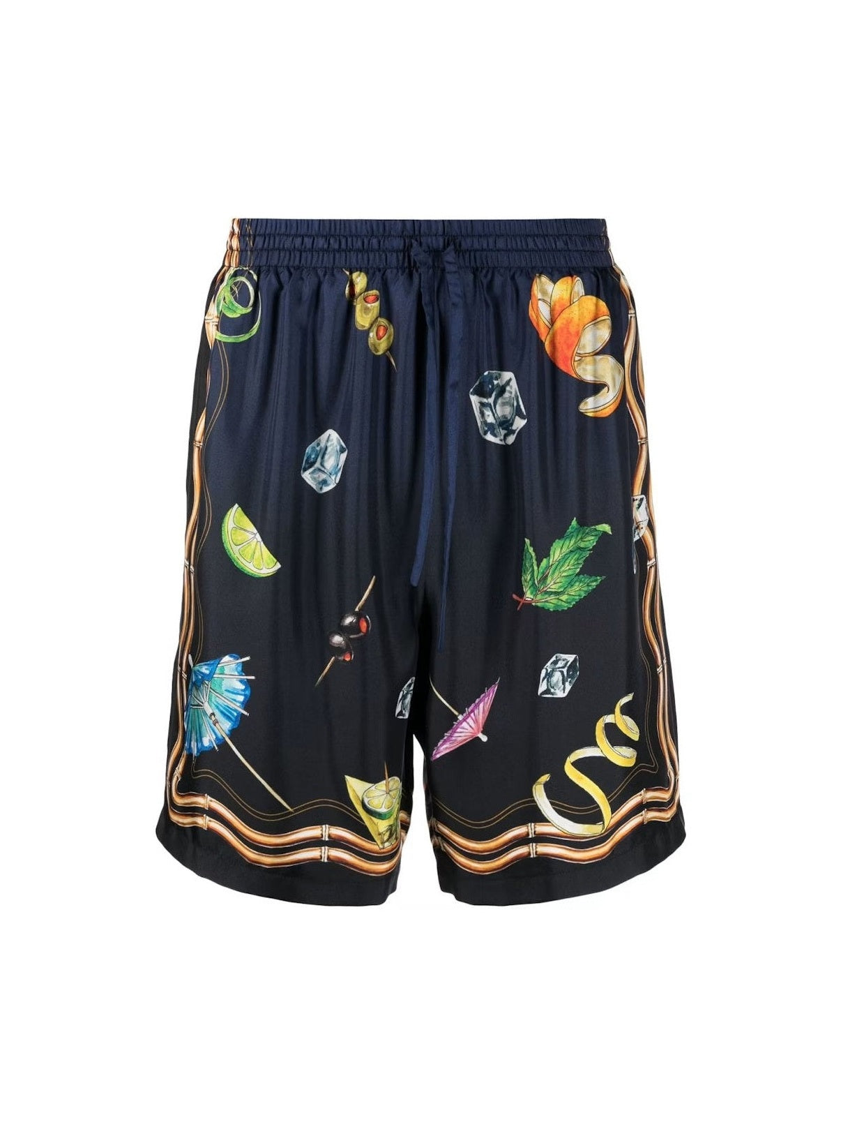 CASABLANCA CLUB SUNSET CUBAN SILK SHORTS BLUE