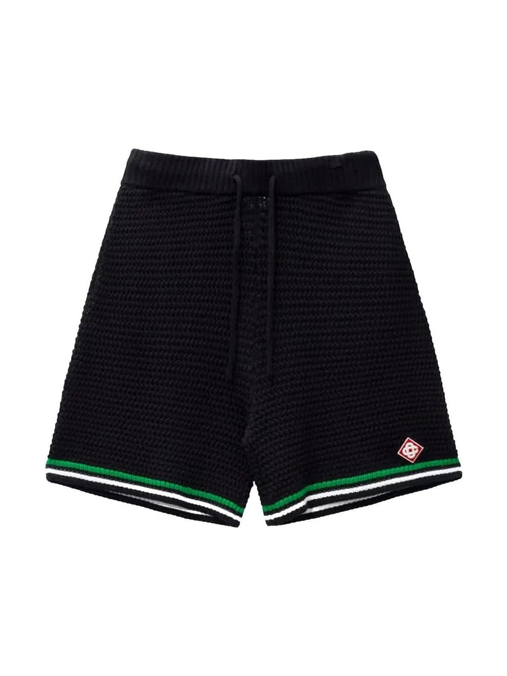 CASABLANCA CROCHET SHORT BLACK