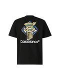 CASABLANCA DIAMOND COLUMN PRINTED T-SHIRT BLACK