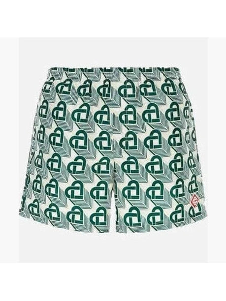 CASABLANCA GREEN MONOGRAM SWIMSHORT CASABLANCA The Hype Company