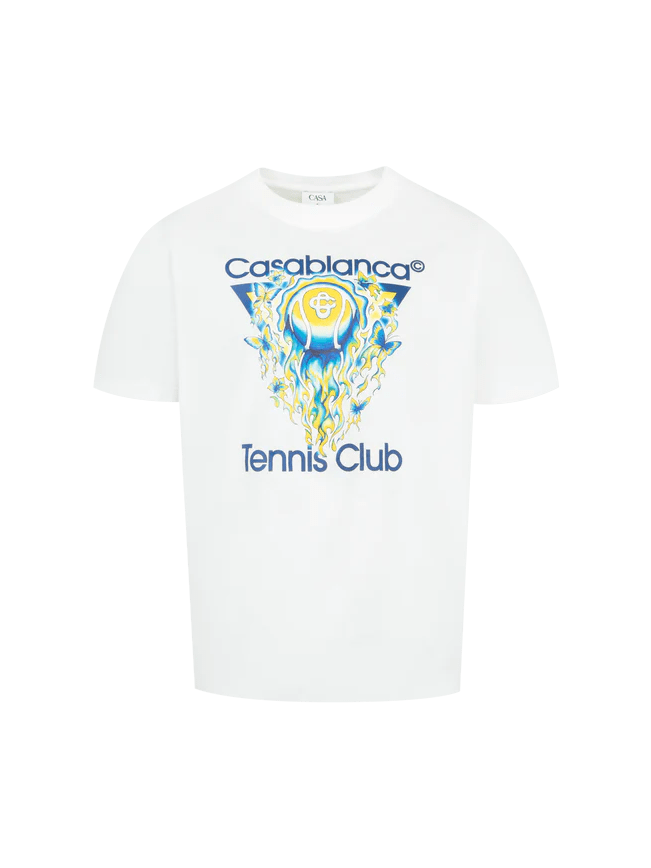 CASABLANCA TENNIS CLUB ICON T-SHIRT WHITE