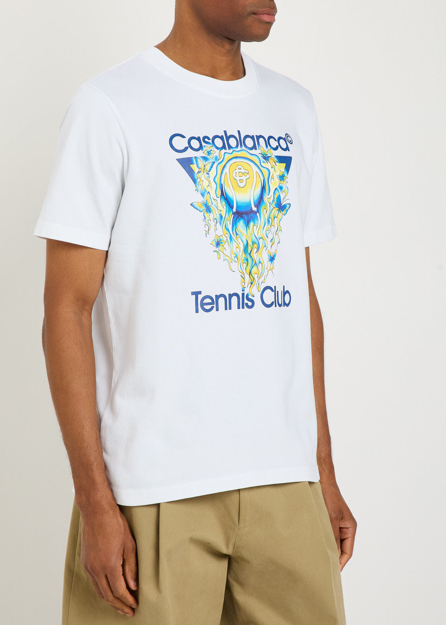 CASABLANCA TENNIS CLUB ICON T-SHIRT WHITE