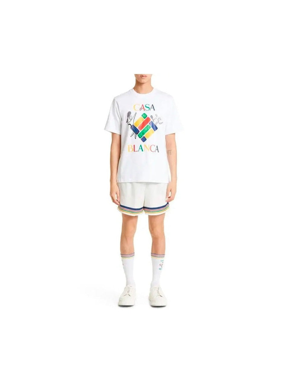 CASABLANCA TENNIS CLUB SILK SHORT CASABLANCA The Hype Company