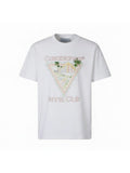 The Hype Company camiseta blanca de algodón con estampado triangular de club de tenis Casablanca
