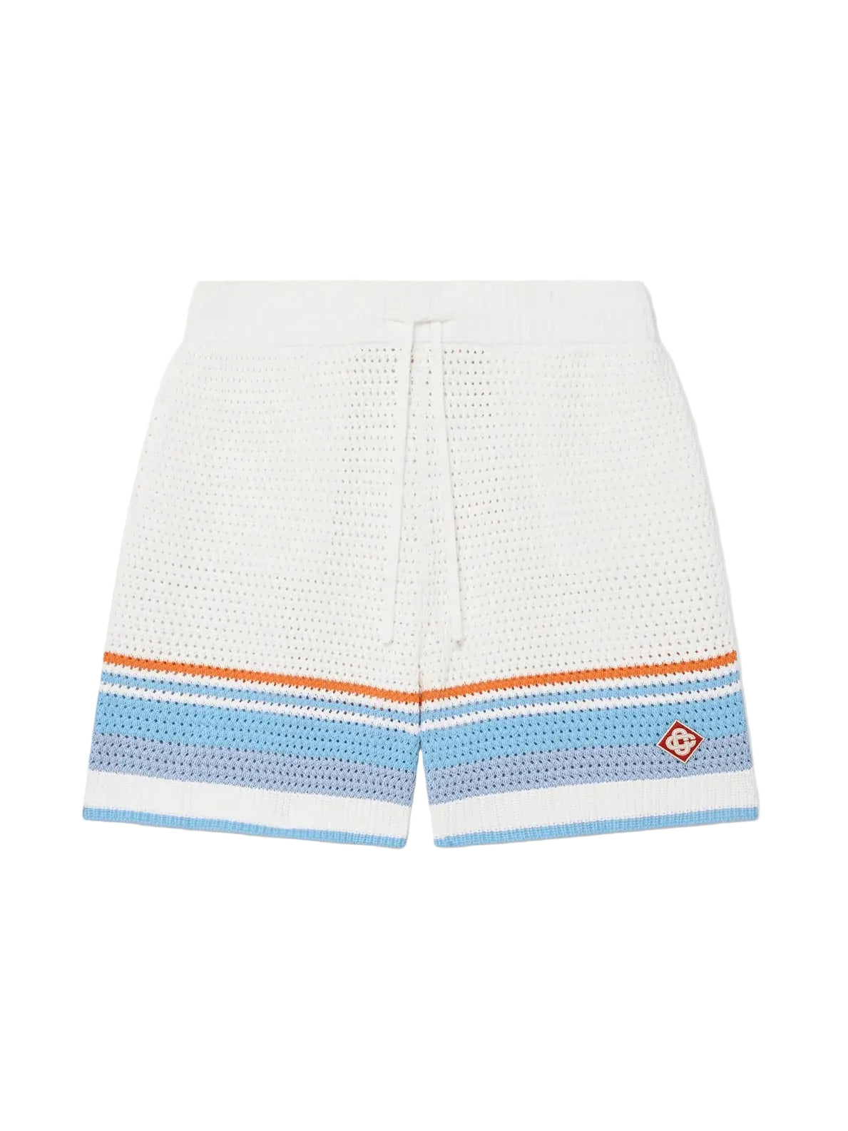 CASABLANCA TENNIS CROCHET SHORTS WHITE BUE CASABLANCA The Hype Company