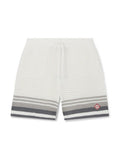 CASABLANCA TENNIS GRADIENT CROCHET SHORTS BLACK WHITE