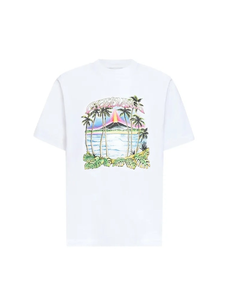CASABLANCA VOLCANO T-SHIRT WHITE