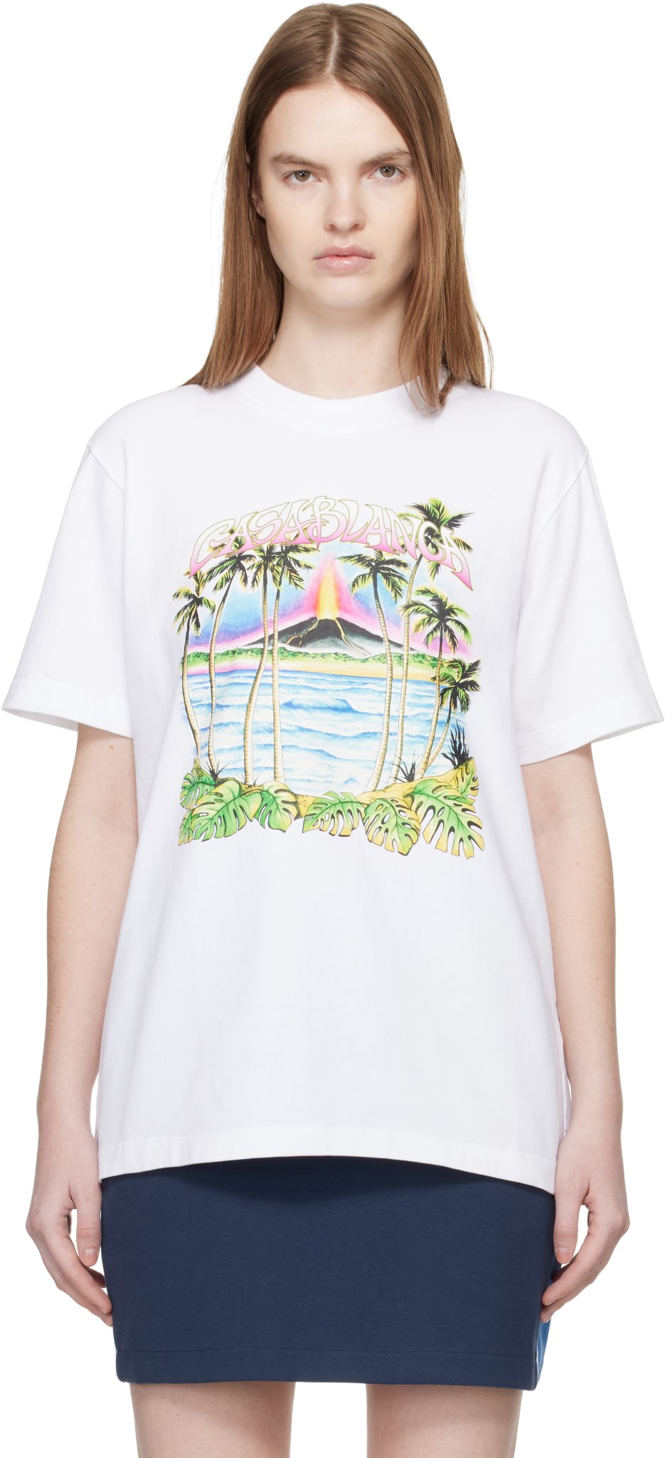 CASABLANCA VOLCANO T-SHIRT WHITE