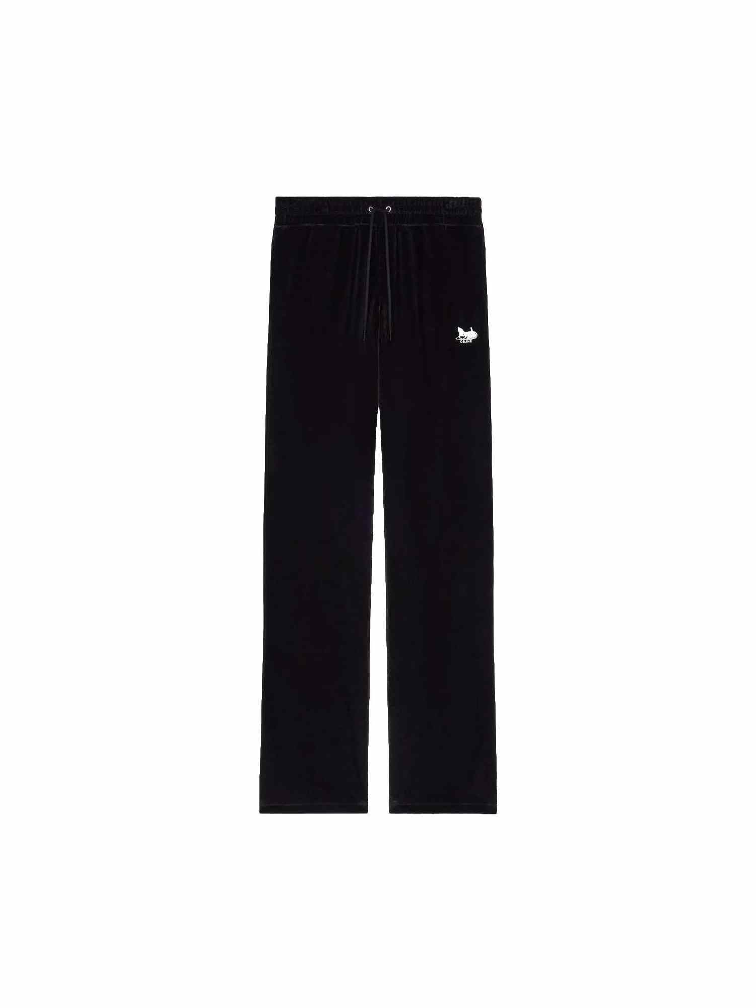 CELINE VELVET BLACK SWEATPANTS