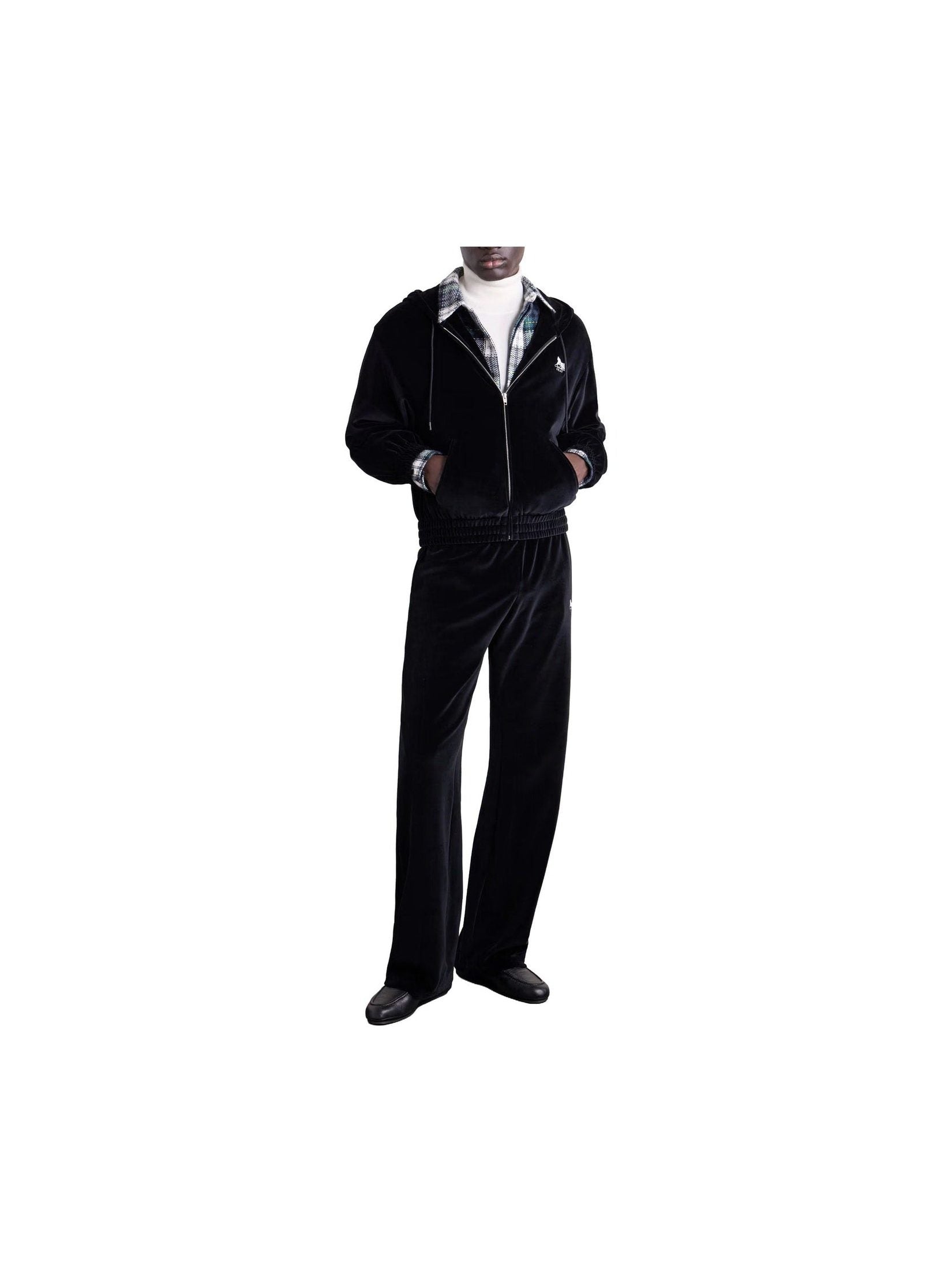 CELINE VELVET BLACK SWEATPANTS