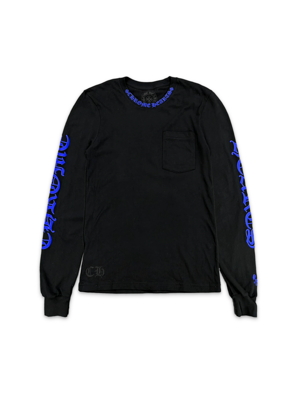 CHROME HEARTS BLACK BLUE NECK LOGO LONG SLEEVE