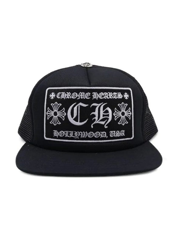 CHROME HEARTS HOLLYWOOD TRUCKER HAT BLACK