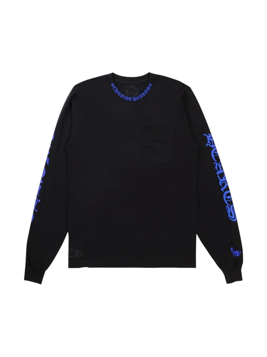 CHROME HEARTS LONG SLEEVE 1988 NECK LOGO BLUE