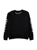 CHROME HEARTS NECK LOGO CREWNECK BLACK WHITE