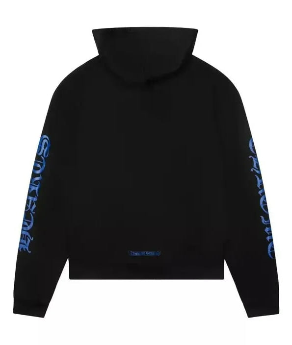 CHROME HEARTS VERTICAL LOGO HOODIE BLACK BLUE