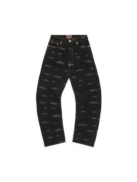 CORTEIZ BLACK DENIM ALCATRAZ PATTERN CORTEIZ The Hype Company