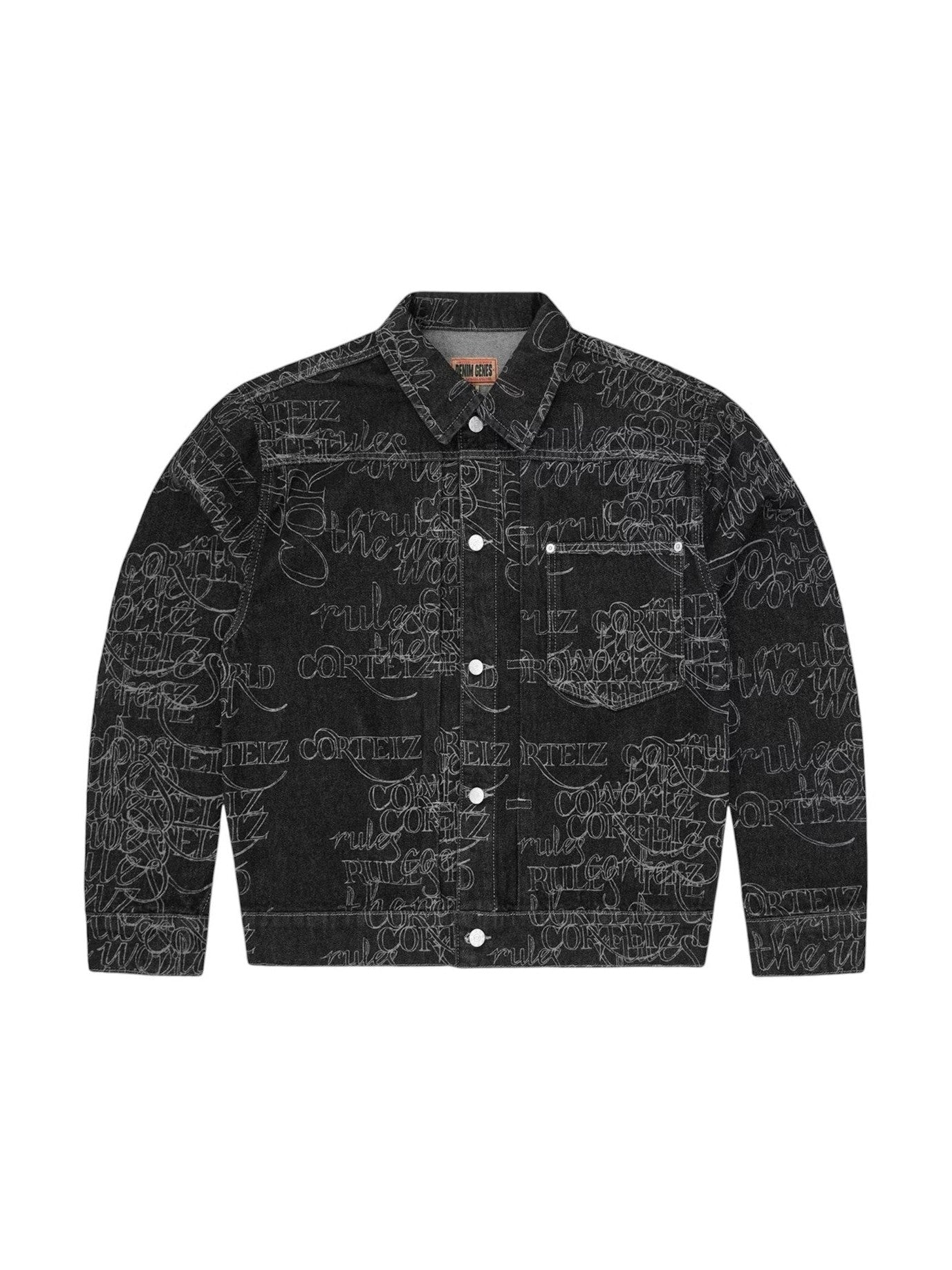 CORTEIZ HANDWRITTEN DENIM JACKET BLACK