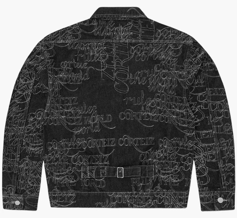 CORTEIZ HANDWRITTEN DENIM JACKET BLACK