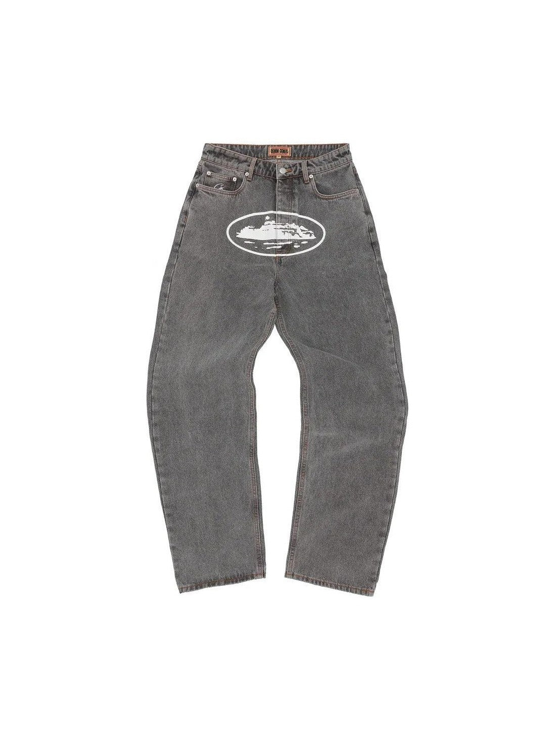 CORTEIZ ISLAND BAGGY JEANS LIGHT GREY