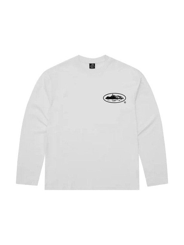 CORTEIZ OG ISLAND T SHIRT LONG SLEEVE WHITE