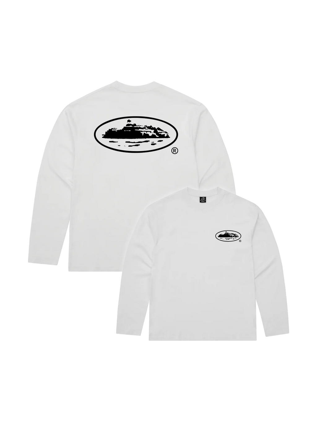 CORTEIZ OG ISLAND T SHIRT LONG SLEEVE WHITE