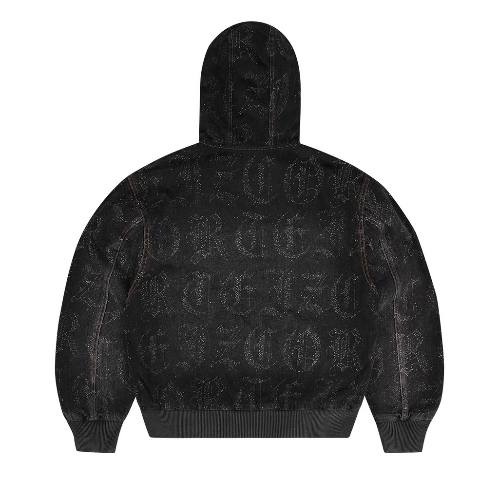 CORTEIZ OLD ENGLISH CAMO WORK JACKET BLACK WASHED