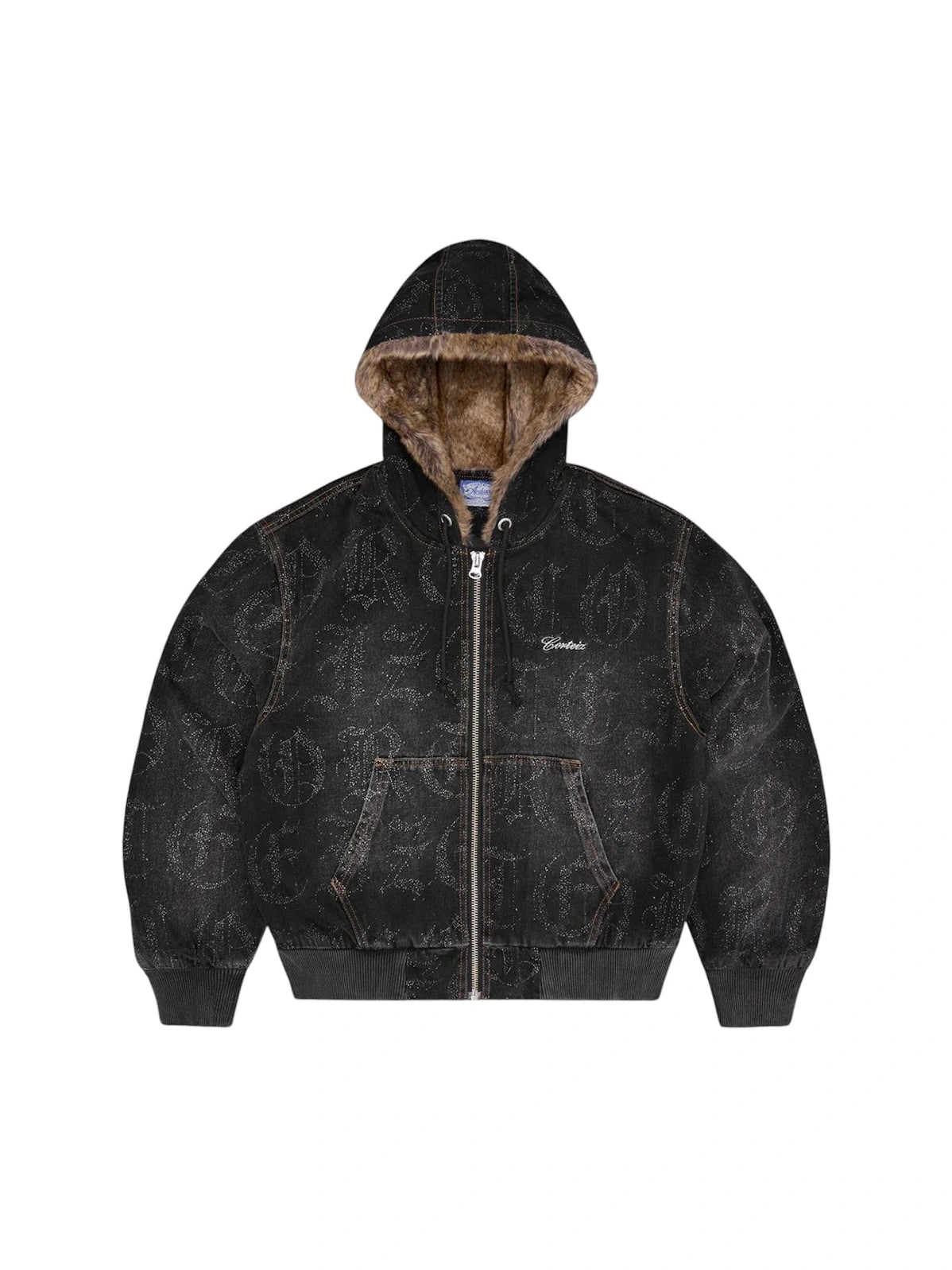 CORTEIZ OLD ENGLISH DENIM WORK JACKET BLACK WASH