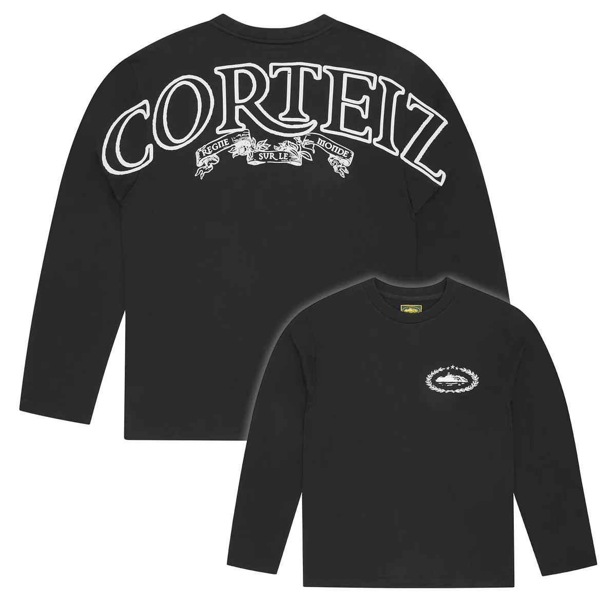 CORTEIZ ROYALE HEAVYWEIGHT T-SHIRT LONG SLEEVE BLACK