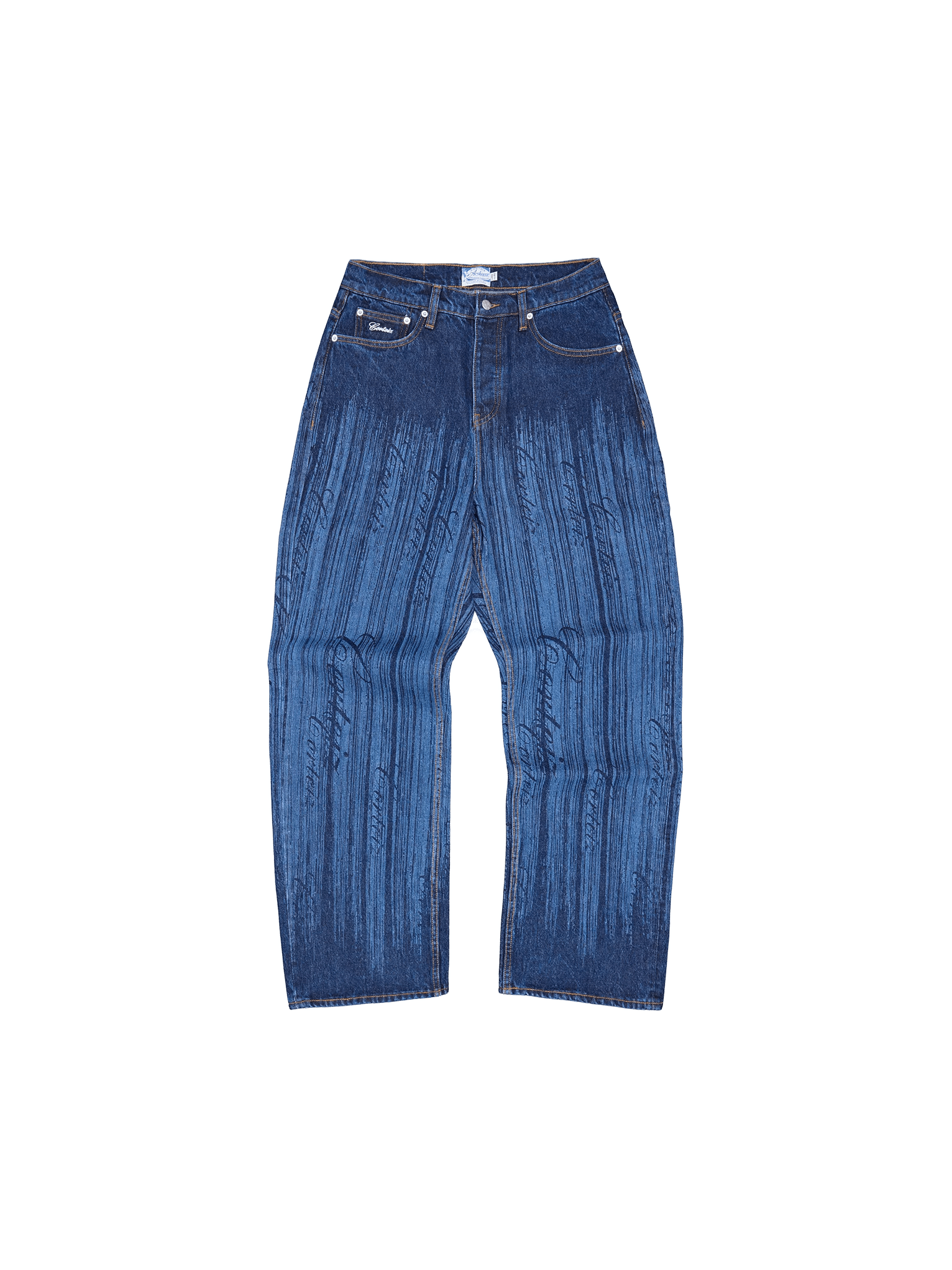 CORTEIZ STRIKE BAGGY JEANS DARK WASH
