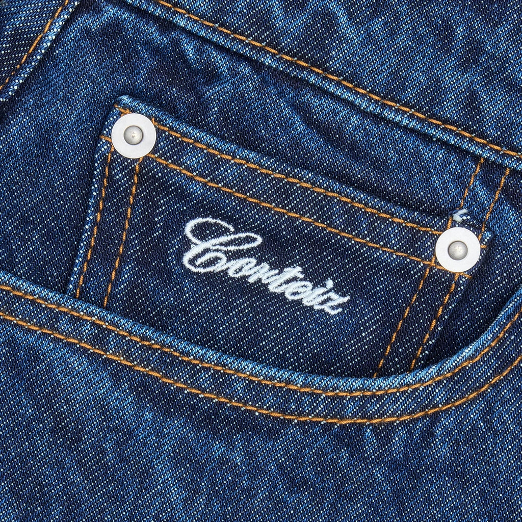 CORTEIZ STRIKE BAGGY JEANS DARK WASH