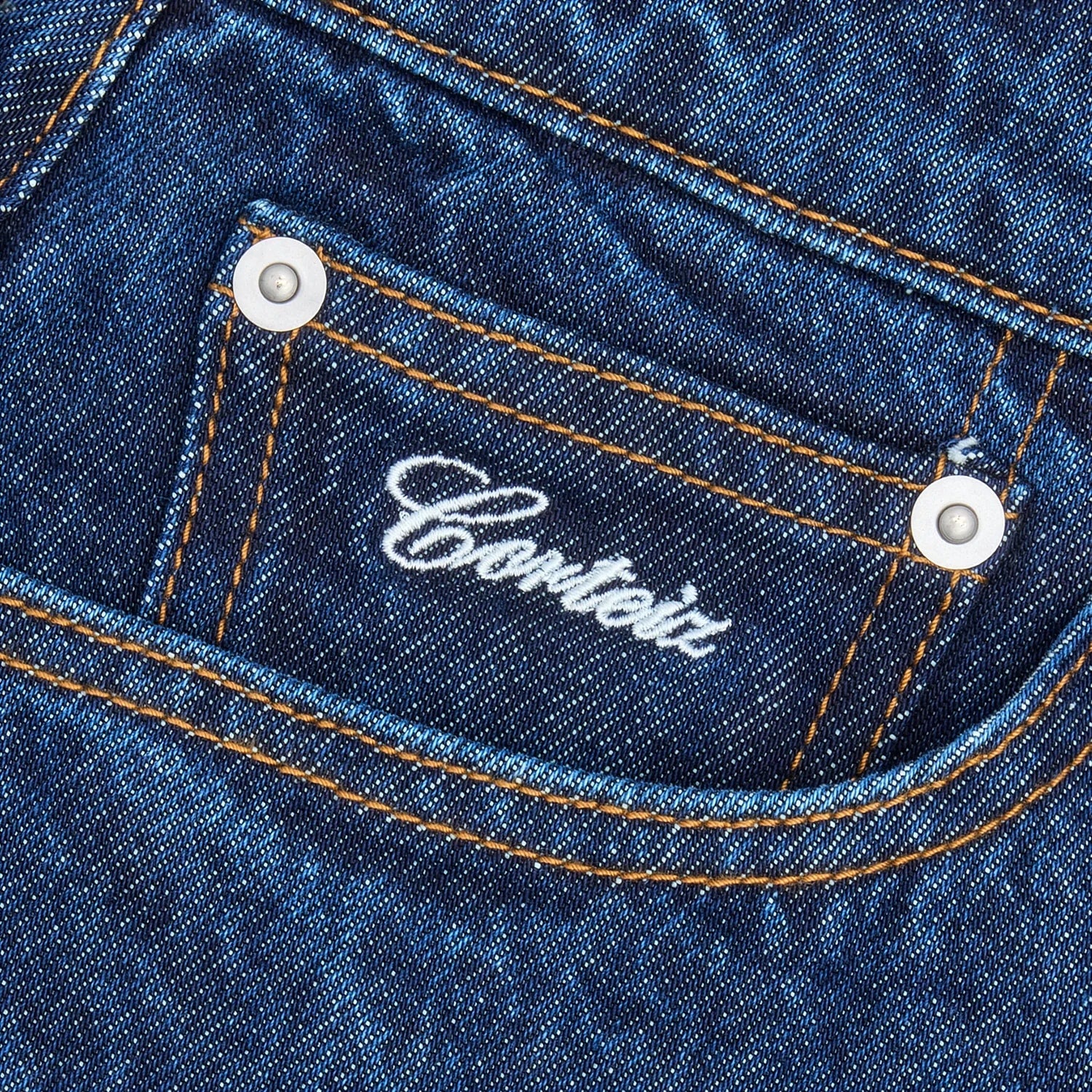 CORTEIZ STRIKE BAGGY JEANS DARK WASH